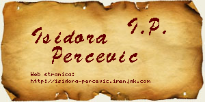 Isidora Perčević vizit kartica
